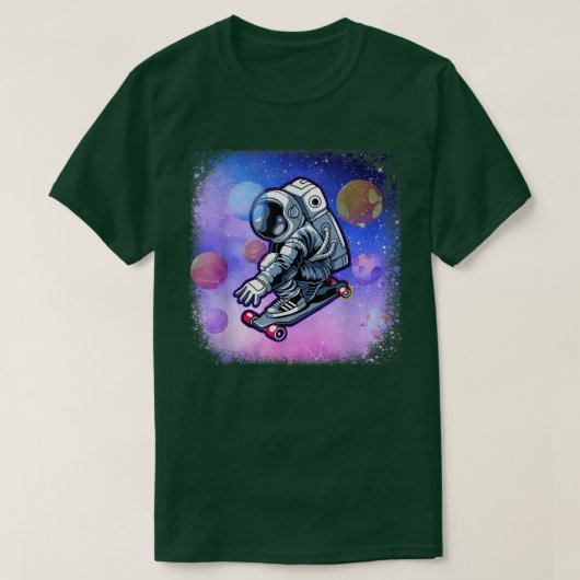 キュートなスケートボーダー宇宙 Tシャツ (デザイン正面)