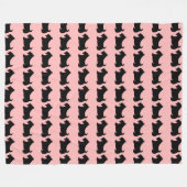 キュートなスコティッシュテリアスコッティドードブランケット フリースブランケット (正面(横))