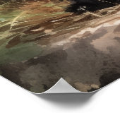 キュートなスコティッシュテリアドッグアートプリントポスター ポスター (角)