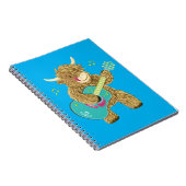 キュートなスコティッシュハイランドカウギ遊ター ノートブック (右側)