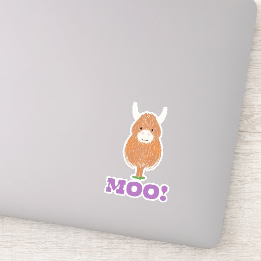 キュートなスコティッシュハイランドカウグ シール (詳細)