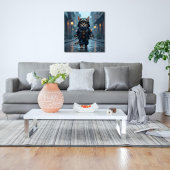 キュートなステームパンク歩くインザレインポスター ポスター