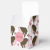 キュートなストロベリーチョコレートドリップコーヒーハート フェイバーボックス (オープン)