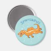 キュートなスピノサウラス マグネット (正面/裏面)