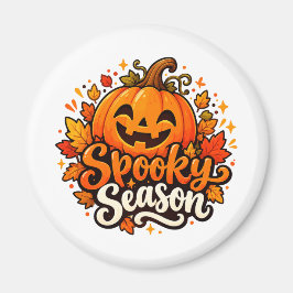 キュートなスプーキーシーズン・パンプキン・ハロウィンラウンドマグネット マグネット
