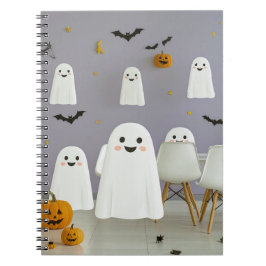 キュートなスプーキー・ハロウィンのオバケ ノートブック