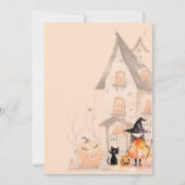 キュートなスプークの誕生日パーティーをトリックまたはトリートメント 招待状 (裏面)