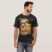 キュートなスロースとポテト野菜 Tシャツ (正面フル)
