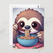 キュートなスロ食べスのラーメン ポストカード (正面/裏面)