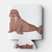 キュートなセイウチのキャラクター 缶クーラー (裏面)