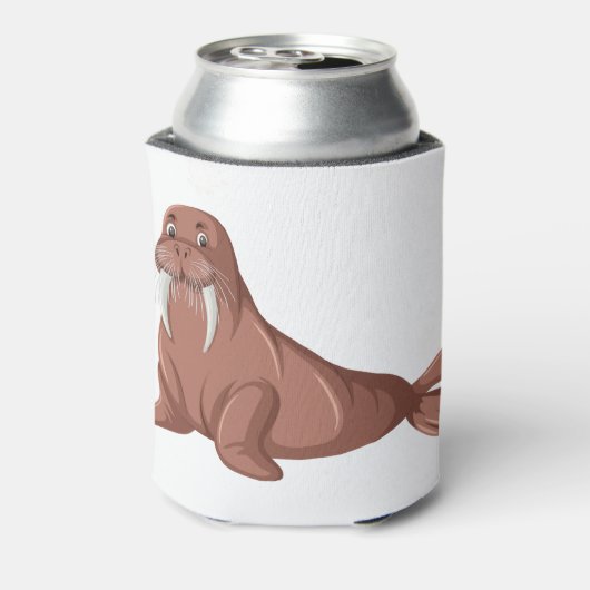 キュートなセイウチのキャラクター 缶クーラー (缶裏面)
