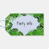 キュートなゼブラジラフェタイガージャングルテーマ ギフトタグ (裏面横)