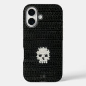 キュートなソフトゴス編みこみドクロヤーンカスタムネーム Case-Mate iPhoneケース (裏面)