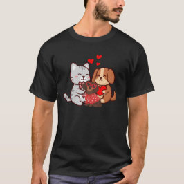 キュートなタイポグラフィーの猫デザイン ネコ好きにぴったり Tシャツ