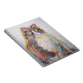 キュートなタキシード猫スケッチアート猫 ノートブック (右側)