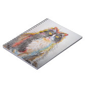 キュートなタキシード猫スケッチアート猫 ノートブック (左側)