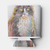 キュートなタキシード猫スケッチアート猫 缶クーラー (裏面)