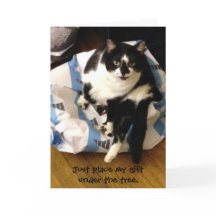 キュートなタキシード猫パーフェクトクリスマスカード