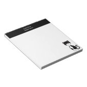 キュートなタキシード猫&ピンクヘッダーシンプル ノートパッド (アングル)