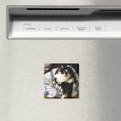 キュートなタキシード猫、今のクリスマスマグネット マグネット (インサイチュ (食洗機))