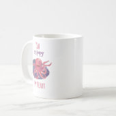キュートなタコのラブマグ "You Octopy My Heart" コーヒーマグカップ (正面左)