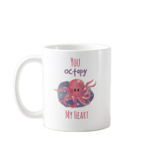 キュートなタコのラブマグ "You Octopy My Heart"