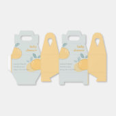 キュートなダスキーブルーレモンフルーティーはっきりしたベビーシャワー フェイバーボックス (折り畳みなし)