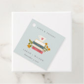 キュートなダスキーブルー積み上げストーリーブズ結婚フローラ フェイバータグ (インサイチュ)