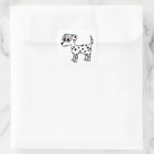 キュートなダルマチアの漫画の広場 スクエアシール (バッグ)