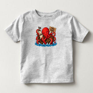 キュートなダンジョンズ&ドラゴンズの海のモンスター クラーケンのフリー・ハグ トドラーTシャツ