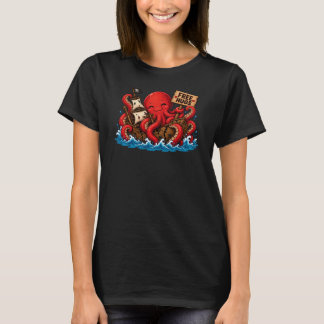 キュートなダンジョンズ&ドラゴンズの海のモンスター!抱擁をくれるクラーケン Tシャツ