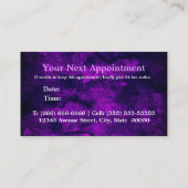 キュートなダークパープル金ゴールドフェイクグリッター 名刺 (裏面)