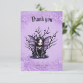 キュートなダークフェアリー、こうもり翼 サンキューカード (スタンド正面)