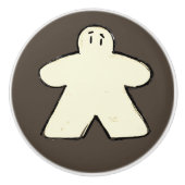 キュートなダークブラウン白のミールボードゲームルーム セラミックノブ (正面)