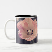 キュートなチューリップの花 - 名前入り ツートーンマグカップ (左)