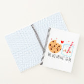 キュートなチョコレートチップクッキーとミルクのグラス ノートブック (内部)