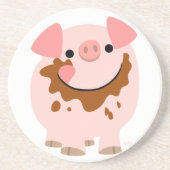 キュートなチョコレートマンガ豚コースター コースター (正面)