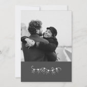 キュートなチョーククリスマスツリー白黒写真 シーズンカード (正面)