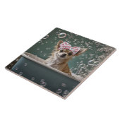 キュートなチワワのバブルバス  タイル (側面)