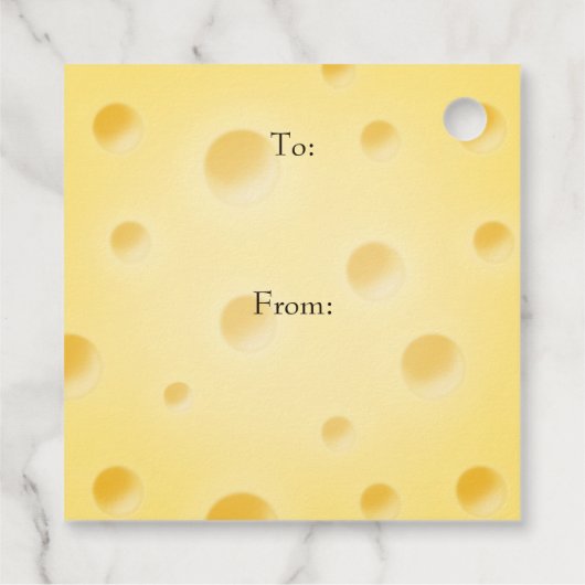 キュートなチーズ切り分けイエローチーズスライス「Say Cheese」 フェイバータグ (裏面)