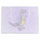 キュートなティラノサウルスレックス恐竜のおもちゃだ ラージペーパーバッグ (正面)