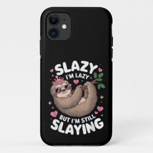 キュートなティーンの女の子が面白い動物のナマケモノでスラッayするメメトレンド iPhone 11 ケース