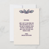 キュートなティー恋人の感謝の気持ち サンキューカード (裏面)