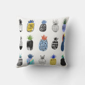 キュートなテクスチャパイナップル、ヴィンテージコレクション。 クッション (裏面)