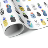 キュートなテクスチャパイナップル、ヴィンテージコレクション。 ラッピングペーパー (ロールコーナー)