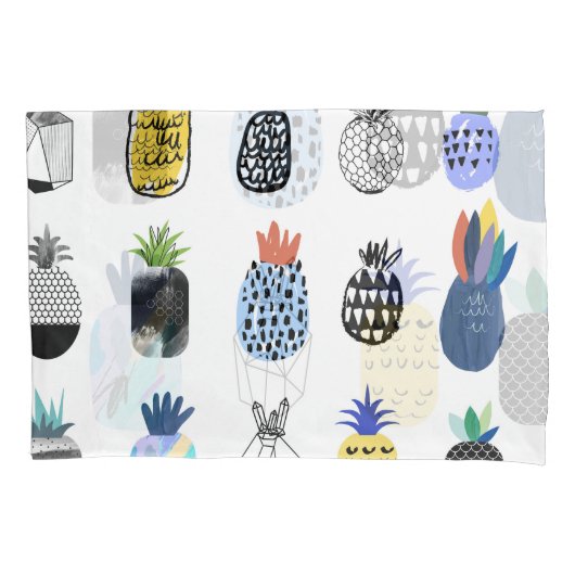 キュートなテクスチャパイナップル、ヴィンテージコレクション。 枕カバー (正面)