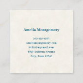 キュートなテディベアとギフト楽しいクリスマス スクエア名刺 (裏面)