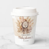 キュートなテディベア熱帯乾燥パームスパーパスグラス 紙コップ (裏面)