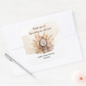 キュートなテディベア熱帯乾燥パームパンパベビー スクエアシール (封筒)