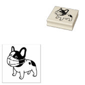 キュートなテリア顔マスクのウッドアートスタンプ ラバースタンプ (押印)